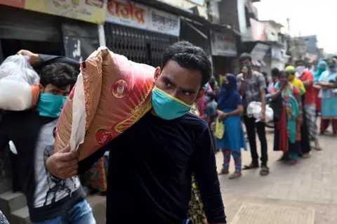 Getty Images Dharavi lockdown