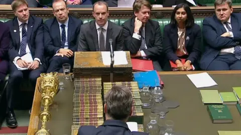 Getty Images Dominic Raab in parliament on Tuesday