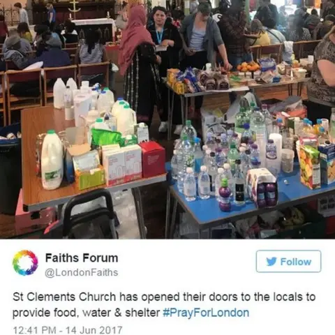 Twitter/@LondonFaiths Screen grab of tweet by @LondonFaiths