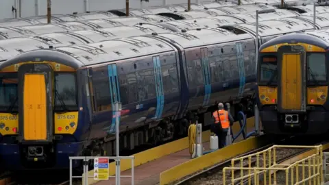 PA Media File image showing Southeastern trains in sidings at Ramsgate station in Kent