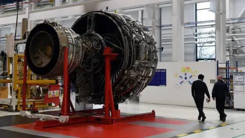 Getty Images Rolls-Royce engine in Derby