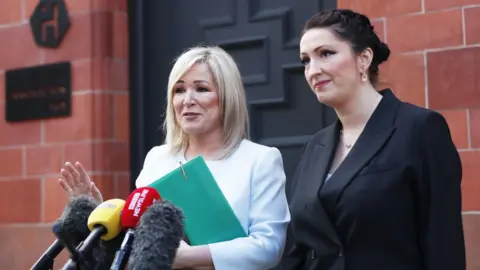 Peter Morrison/PA Media Michelle O'Neill and Emma Little-Pengelly