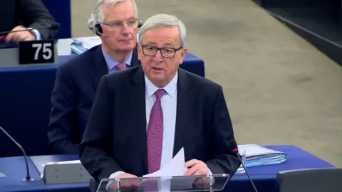 BBC Jean-Claude Juncker speaking in the European Parliament