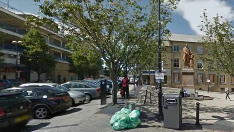 Google Maps The area in Bradford where drinkers congregate