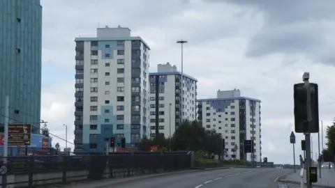 Terry Robinson Tower blocks in Sheffield
