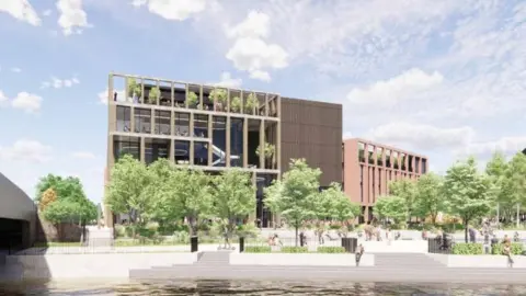 AHR Architects Artist's impression of multi-purpose venue within the Firepool site in Taunton