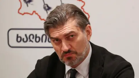 Reuters Mikheil Kavelashvili, co-founder of the People's Power party, attends a press conference in Tbilisi, Georgia October 4, 2022.