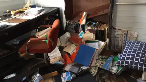 Karl Sprogis Flood damage to Karl Sprogis office