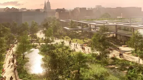 Townshend Landscape Architects Architect images of Broad Marsh Green Heart, in Nottingham