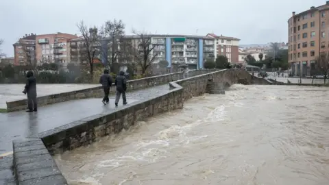 Ayuntamiento de Pamplona Rescue officials said the problem was not so much the rainfall but the high river levels