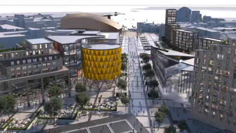 Cardiff council Artist impression of Atlantic Wharf Development