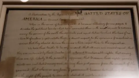 Getty Images Declaration of Independence document