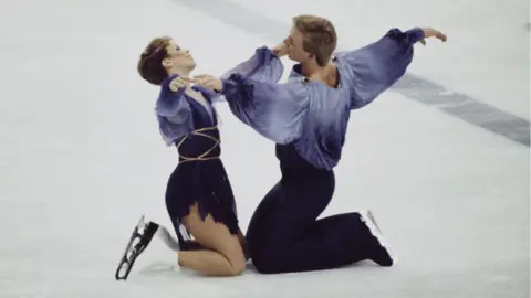 Getty Images Torvill and Dean ice-skating.