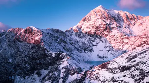Getty Images Yr Wyddfa in a covering of snow
