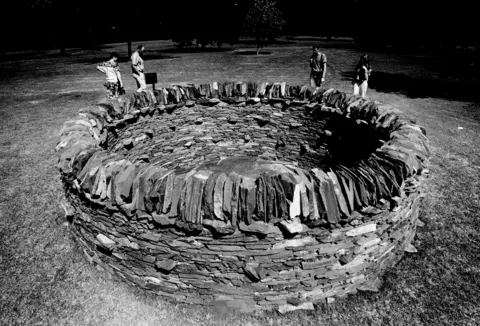 Quentin Jones/Fairfax Media via Getty Images Andy Goldsworthy Sculptor of slate in the Adelaide Botanic Gardens. February 5, 1992.