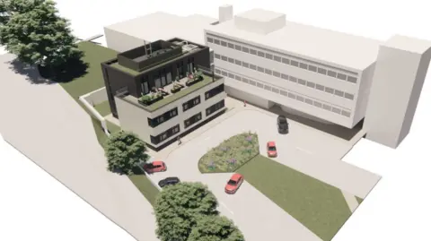 BBC Artist's impression of the new college building