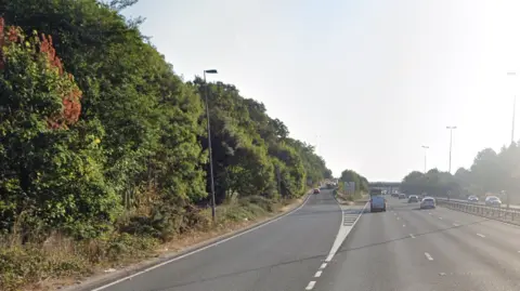 A Google Streetview of the southbound Cobham exit on the A3