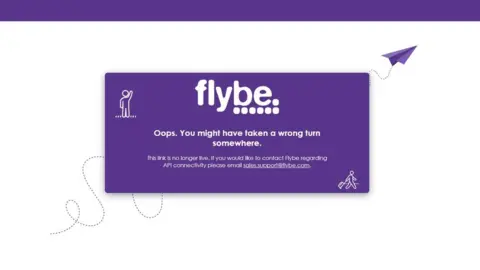 Flybe Flybe website error message