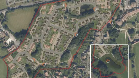 Barratt Developments PLC Urban Design An aerial drawing by the developer shows where the homes would be sited.
