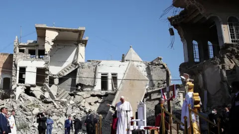 Reuters Pope Francis on Church Square in Mosul, Iraq, 7 March