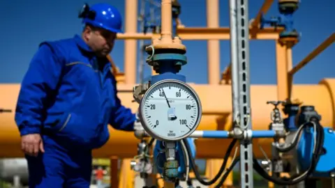 Getty Images Gas line technician