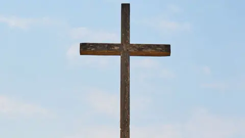 Getty Images A cross at a small church in Africa