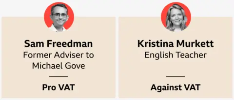  Sam Freedman, Former Adviser to Michael Gove (Pro-VAT) and Kristina Murkett English Teacher (Against VAT) 