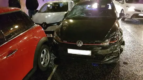 West Midlands Police Cars involved in incident