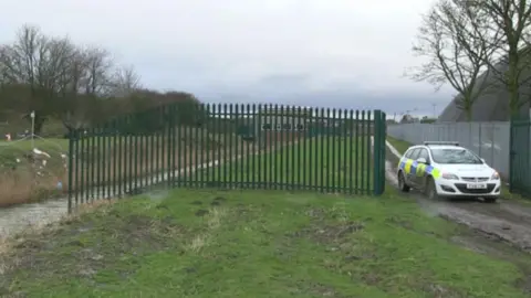 BBC Police car at crime scene