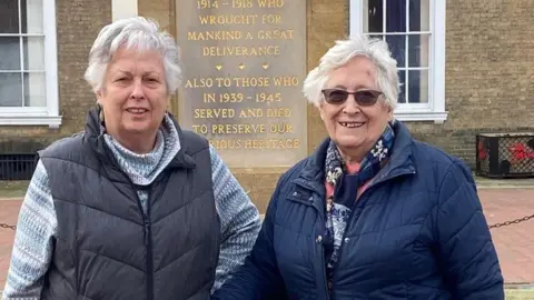 Huntingdon Town Council Carol Gibbins and Phyllis Brooks