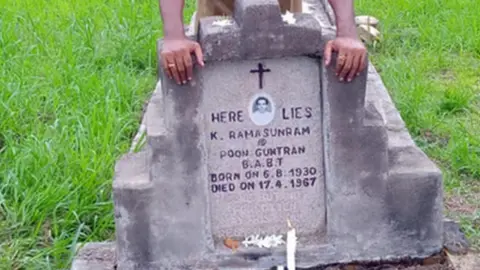 Thirumaran's father's grave