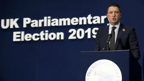 Getty Images/PAUL FAITH Sinn Féin's John Finucane was elected as the MP for North Belfast in 2019