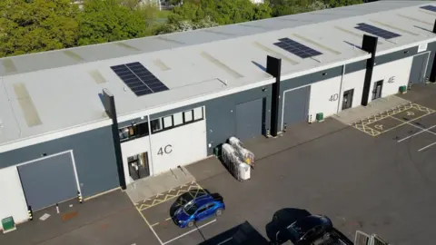 Steve Hubbard/BBC Aerial shot of Unit 4C, The Quad, Great Marlings