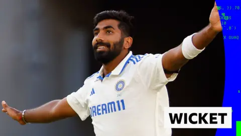 Jasprit Bumrah celebrates