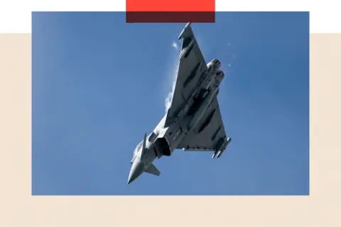 Getty Images  A Eurofighter Typhoon performs at the Royal International Air Tattoo 2025 