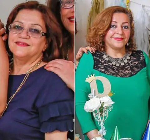 Sam Davoodi Sakineh Afrasehabi (left) and sister Fatima Afrasiabi