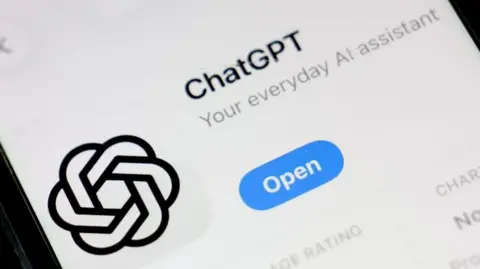 A close up of the ChatGPT app on a smartphone screen