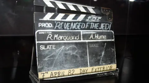 Getty Images Clapper board for Revenge of the Jedi