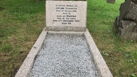 Exeter City Football Club Museum Arthur Chadwick's grave post-restoration