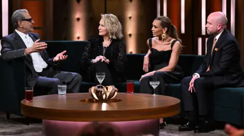 Jeff Goldblum, Jennifer Saunders, Vanessa Williams and Tom Allen on the Claudia Winkleman Show