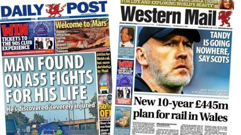 Daily Post and Western Mail front pages