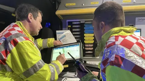 Suffolk Fire and Rescue Service Firefighters at a farmhouse fire in Saxmundham