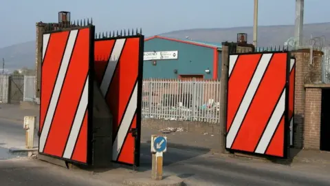 Ulster University Open security gates from Cain collection