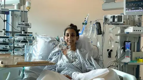 Newcastle Hospitals Sanjana Kochhar following her transplant