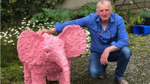 Kevin Harkin Kevin Harkin and pink elephant