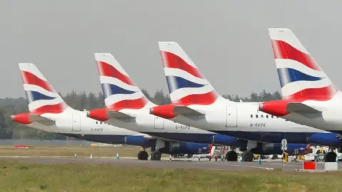 Reuters BA planes sitting on a runway