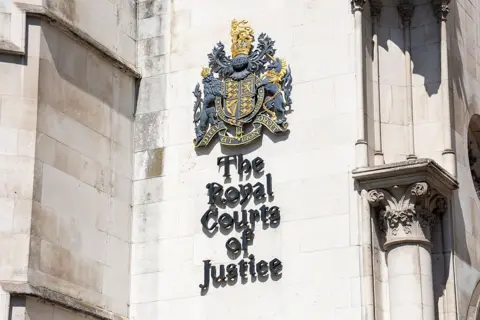 Exterior view of The Royal Courts of Justice 