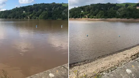 Derbyshire Fire and Rescue Service Toddbrook Reservoir on Friday and Monday