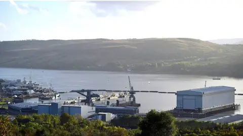 A general view of Faslane Naval Base