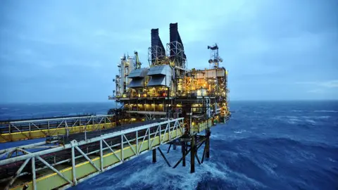 Getty Images North Sea oil rig